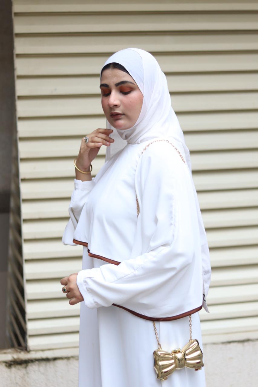 white aura cape abaya